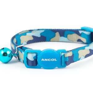 Camouflage Cat Collar Blue