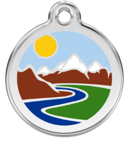 Mountain Enamel  Pet Tag Medium