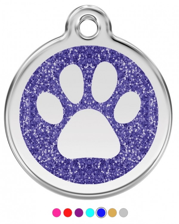 Pawprint Glitter  Pet Tag Medium - Image 7