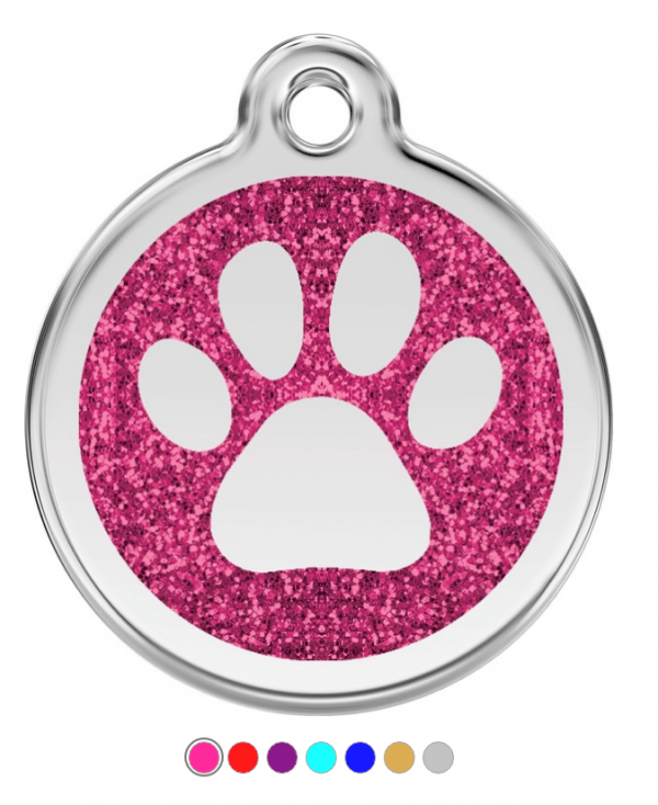 Pawprint Glitter  Pet Tag Medium - Image 8