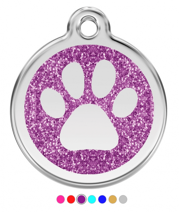 Pawprint Glitter  Pet Tag Medium - Image 6