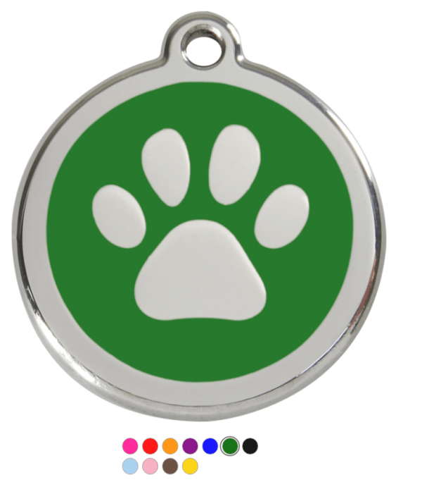 Pawprint Enamel  Pet Tag Medium - Image 11