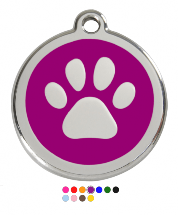 Pawprint Enamel  Pet Tag Medium - Image 4