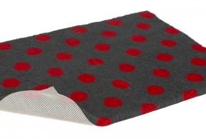 Vetbed Non Slip Charcoal with Red Polka Dot